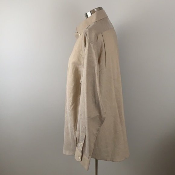 CREMIEUX NWT MEN’S TAN LIGHTWEIGHT SHIRT LARGE - Picture 2 of 5